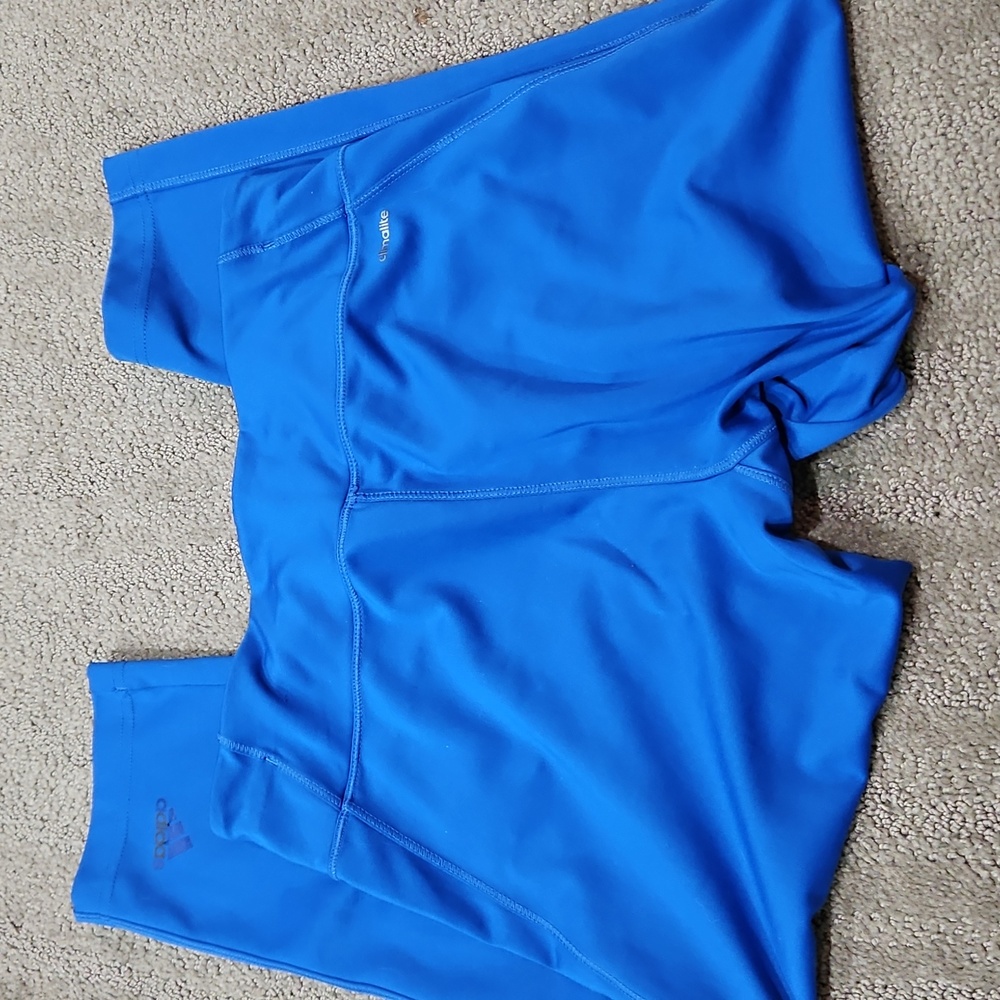 Blue Adidas cropped leggings size s - Picture 3 of 3